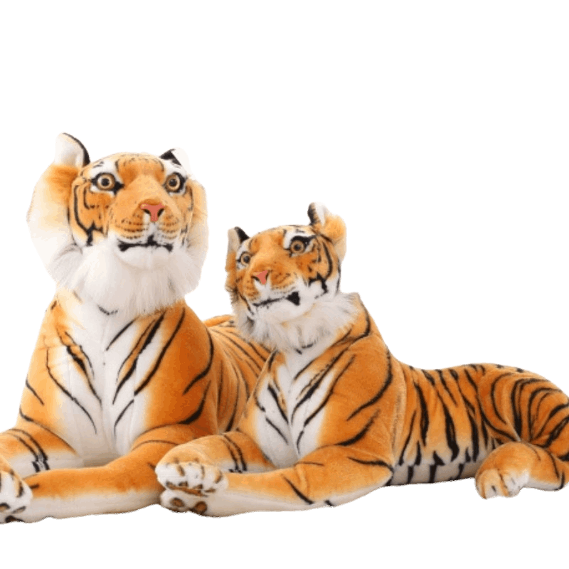 giant plush white/brown tiger