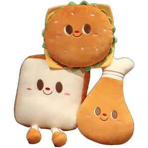 plush hamburger and chicken leg