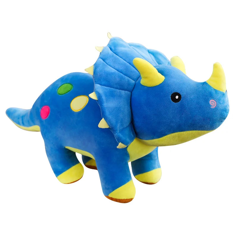 colorful plush triceratops