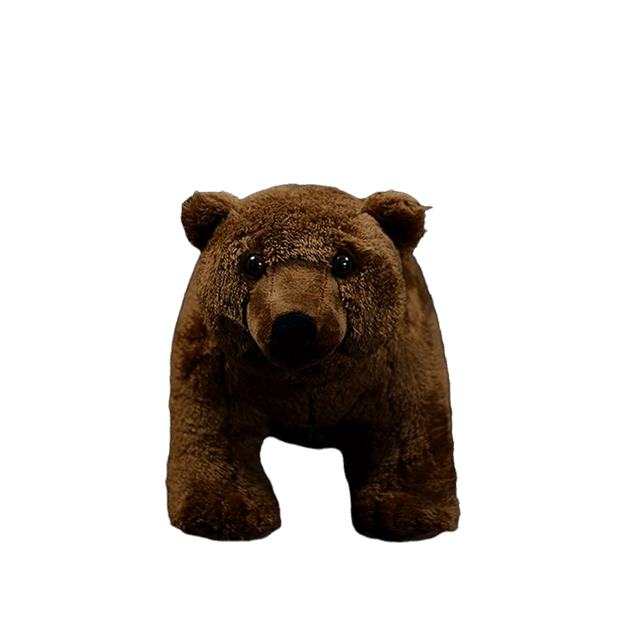 plush brown grizzly bear