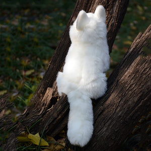 plush red fox and snow fox