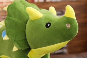 colorful plush triceratops