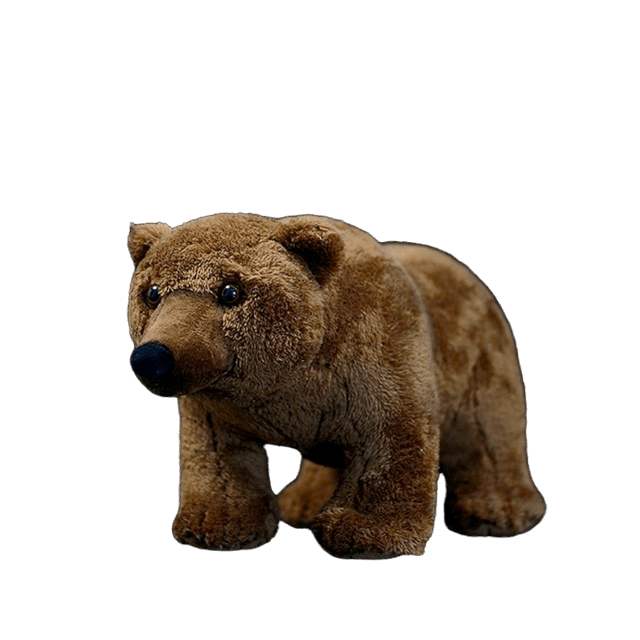 plush brown grizzly bear