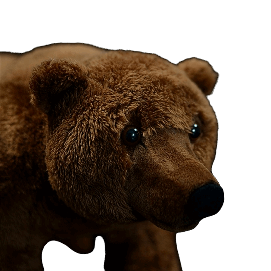 plush brown grizzly bear