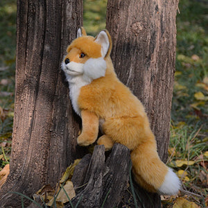 plush red fox and snow fox