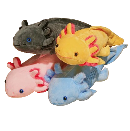 plush colorful axolotl