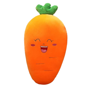 plush carrot, chili, corn and eggplant