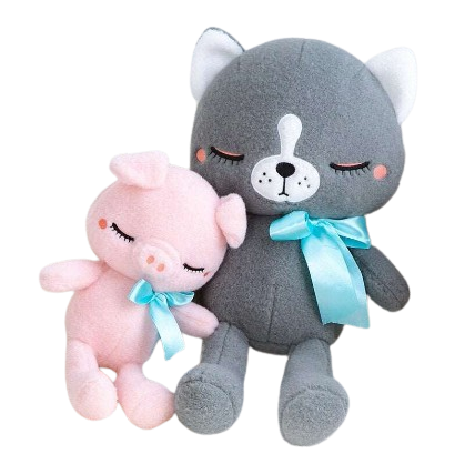 plush cat/pig/bear