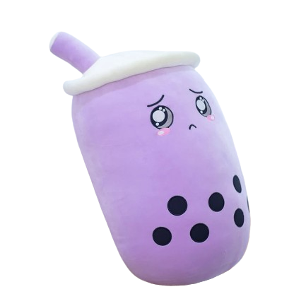 plush fruit bubble tea cup