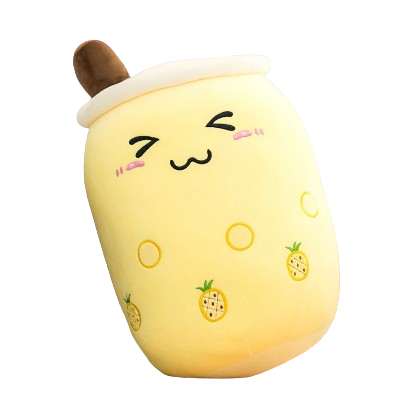 plush fruit bubble tea cup