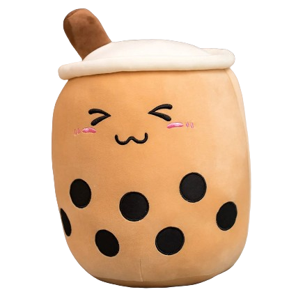 plush fruit bubble tea cup