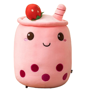 plush fruit bubble tea cup