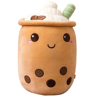 plush fruit bubble tea cup