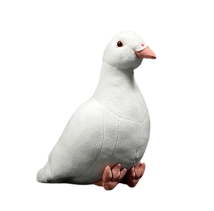 plush gray, blue and white pigeon