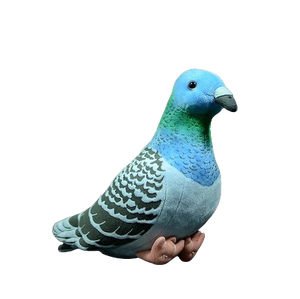 plush gray, blue and white pigeon