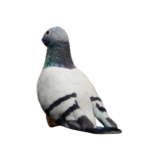 plush gray, blue and white pigeon