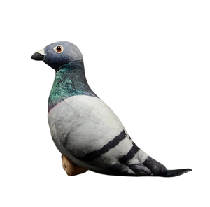 plush gray, blue and white pigeon