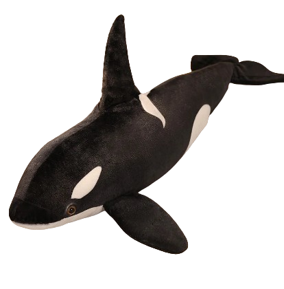 plush lifelike orca