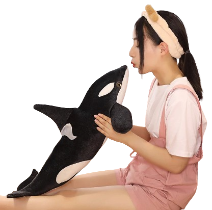 plush lifelike orca