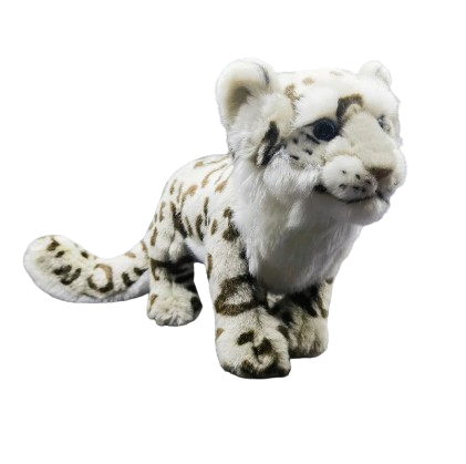 plush lifelike snow leopard