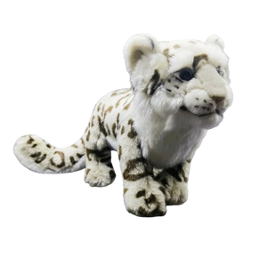 plush lifelike snow leopard