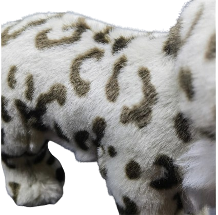 plush lifelike snow leopard