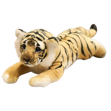 plush lifelike tiger, lion and leopard