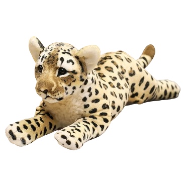 plush lifelike tiger, lion and leopard