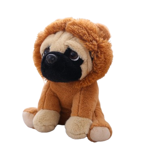 plush mob dog wearing a pyjama