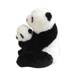 plush mother and baby panda