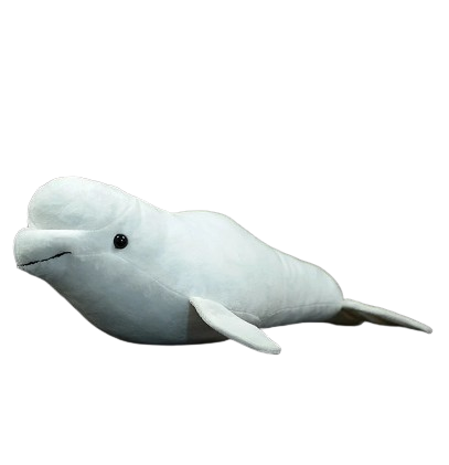 plush realistic beluga whale