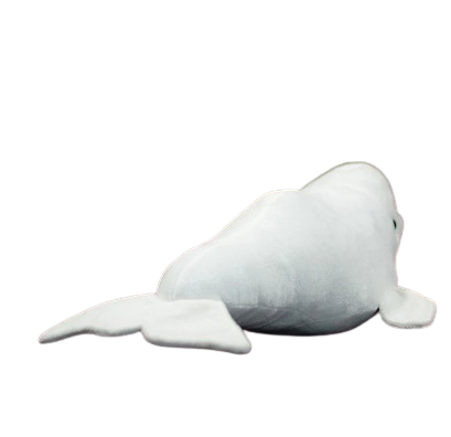 plush realistic beluga whale