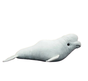 plush realistic beluga whale