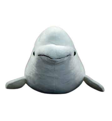 plush realistic beluga whale