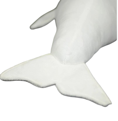 plush realistic beluga whale