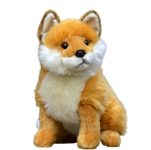 plush red fox and snow fox