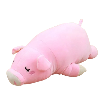 plush sleeping pig