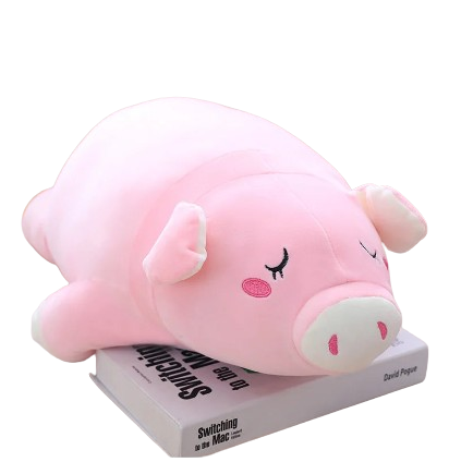 plush sleeping pig