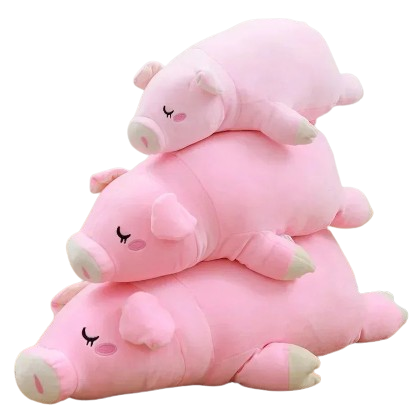 plush sleeping pig