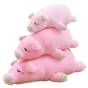 plush sleeping pig