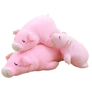 plush sleeping pig