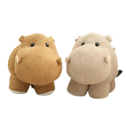 plush soft elephant and hippo