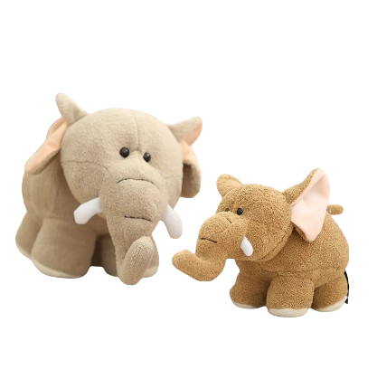 plush soft elephant and hippo