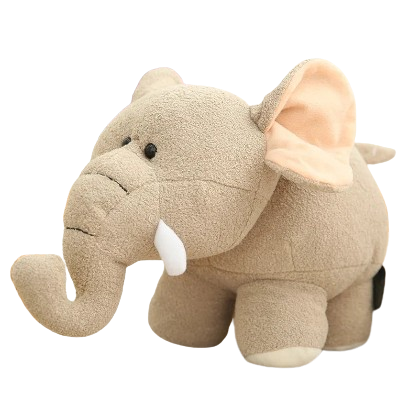 plush soft elephant and hippo