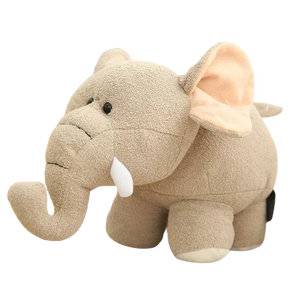 plush soft elephant and hippo