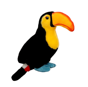 plush tropical birds