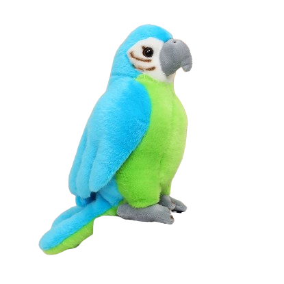 plush tropical birds