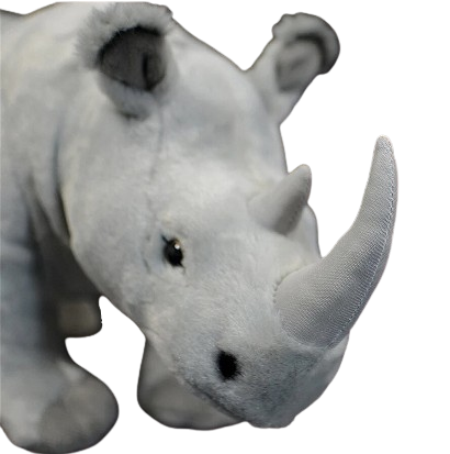 plush white rhino