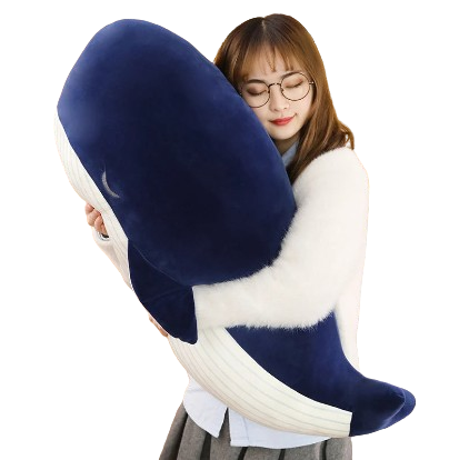 plush soft blue whale