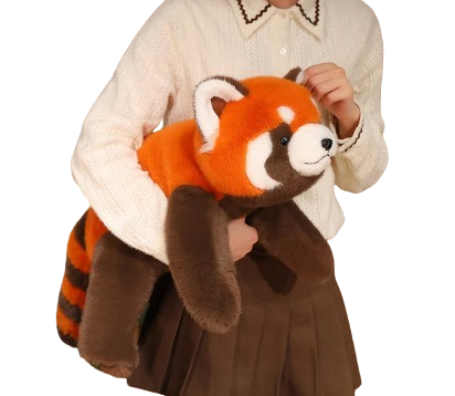 plush red panda and fox